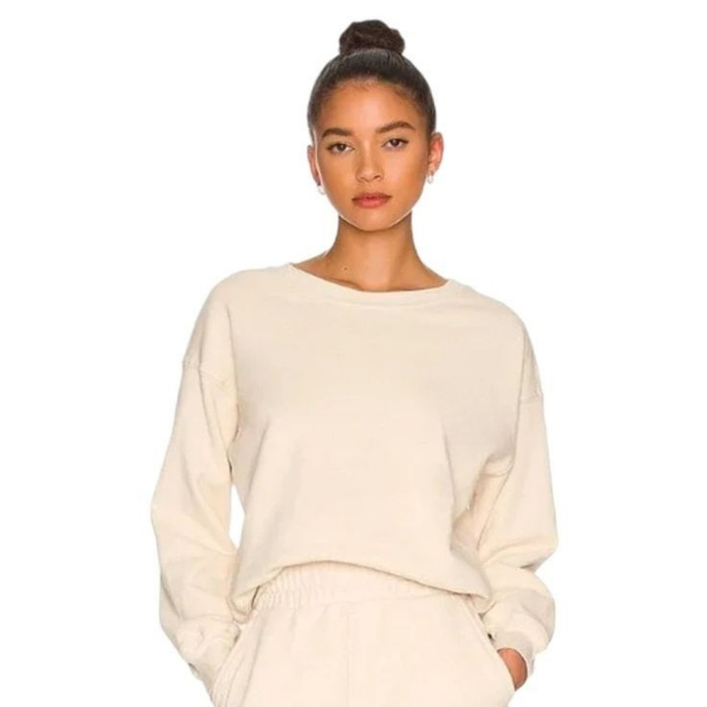 🔆Sold🤙Roolee Alabaster Sky Crop Butter Soft Sweatshirt